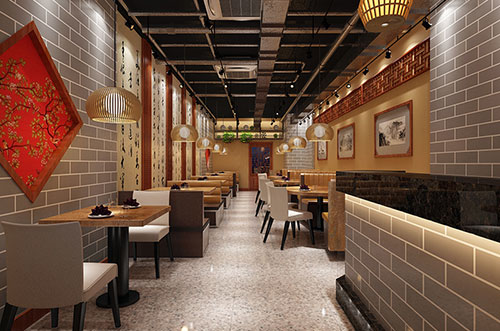 樟木头镇传统中式餐厅餐馆装修设计效果图